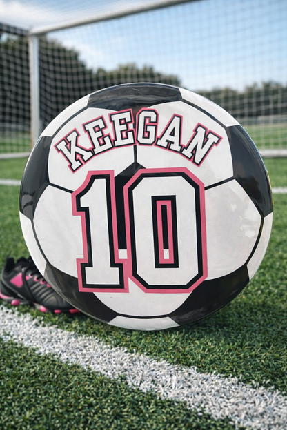 Custom Number Button-Soccer