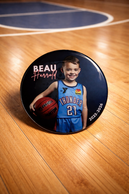 Custom Photo Button- ANY SPORT
